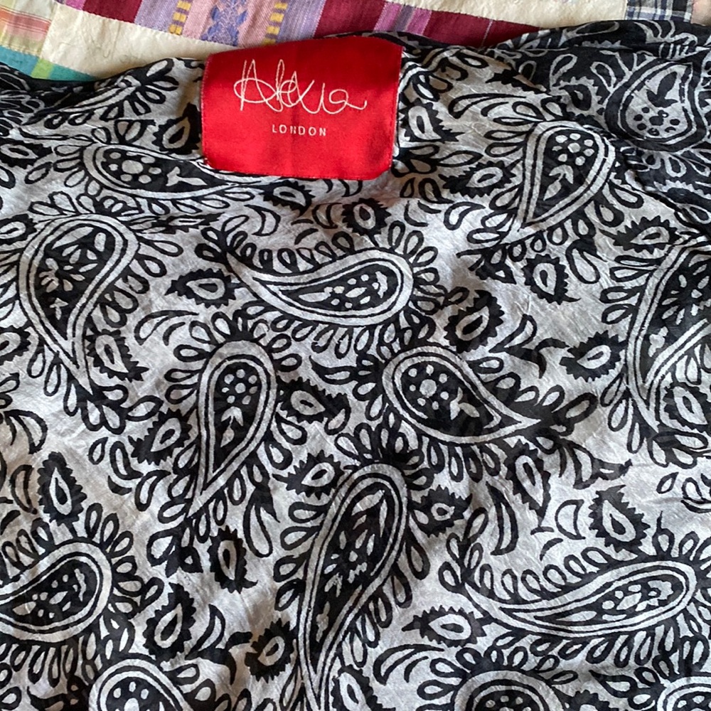 Silk fringed scarf